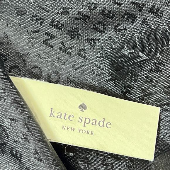 Kate Spade Large Top Handle Bag Black Leather Textured Lined Zip Button Closure - Picture 7 of 15
